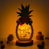 Vacation 2 - Paper Cut Pineapple Light Box File - Cricut File - 14,3x28,7cm - LightBoxGoodMan - LightboxGoodman