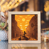 Vespa Girl Square – Paper Cut Light Box File - Cricut File - 20x20cm - LightBoxGoodMan - LightboxGoodman