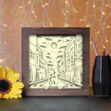 Vespa Girl Square - Paper Cutting Light Box - LightBoxGoodman - LightboxGoodman