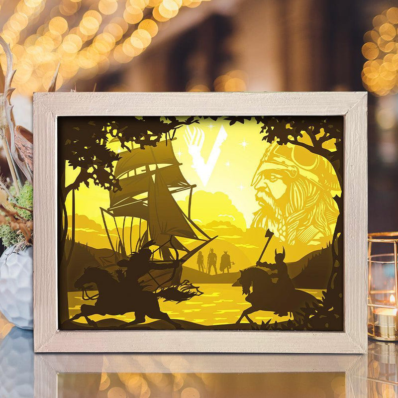 Viking 1 – Paper Cut Light Box File - Cricut File - 20x26cm - LightBoxGoodMan - LightboxGoodman