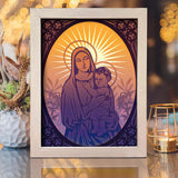 Virgin Mary 1 – Paper Cut Light Box File - Cricut File - 20x26cm - LightBoxGoodMan