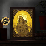 Virgin Mary 1 – Paper Cut Light Box File - Cricut File - 20x26cm - LightBoxGoodMan - LightboxGoodman