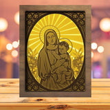 Virgin Mary 2 - Paper Cutting Light Box - LightBoxGoodman - LightboxGoodman