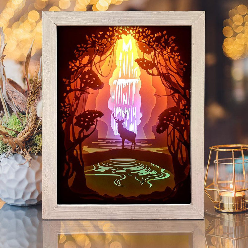 Waterfall 1 - Paper Cut Light Box File - Cricut File - 8x10 Inches - LightBoxGoodMan - LightboxGoodman
