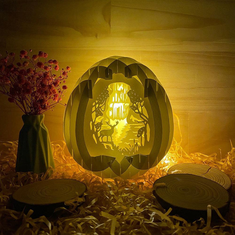 Waterfall - Easter Egg 3D Pop-up File - Cricut File - 5.8x4.8" - LightBoxGoodMan - LightboxGoodman