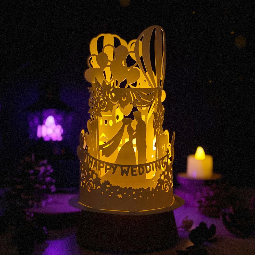 Wedding - 3D Dome Lantern File - Cricut File - LightBoxGoodMan - LightboxGoodman