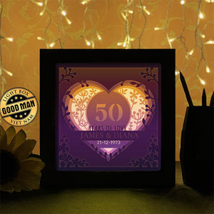 Wedding Anniversary - Personalized Paper Cutting Light Box - LightBoxGoodman - LightboxGoodman