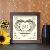 Wedding Anniversary - Personalized Paper Cutting Light Box - LightBoxGoodman - LightboxGoodman