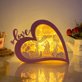 Wedding - Love Heart Papercut Lightbox File - 5,6x7,5