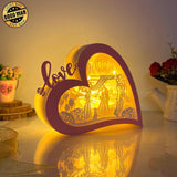 Wedding - Love Heart Papercut Lightbox File - 5,6x7,5" - Cricut File - LightBoxGoodMan - LightboxGoodman