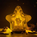 Wednesday Addams - 3D Pop-up Light Box Star File - Cricut File - LightBoxGoodMan - LightboxGoodman