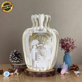 Wednesday Addams - 3D Pop-up Light Box Vase File - Cricut File - LightBoxGoodMan - LightboxGoodman