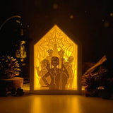 Wednesday Addams - Paper Cut House Light Box File - Cricut File - 13x19 cm - LightBoxGoodMan