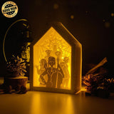 Wednesday Addams - Paper Cut House Light Box File - Cricut File - 13x19 cm - LightBoxGoodMan - LightboxGoodman