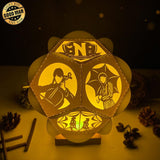Wednesday Addams - Pentagon 3D Lantern File - Cricut File - LightBoxGoodMan - LightboxGoodman
