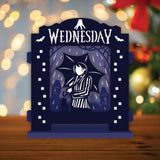 Wednesday Addams - Pop-up Light Box File - Cricut File - LightBoxGoodMan