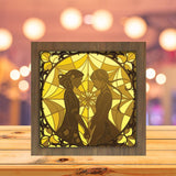 Wednesday And Enid - Paper Cutting Light Box - LightBoxGoodman