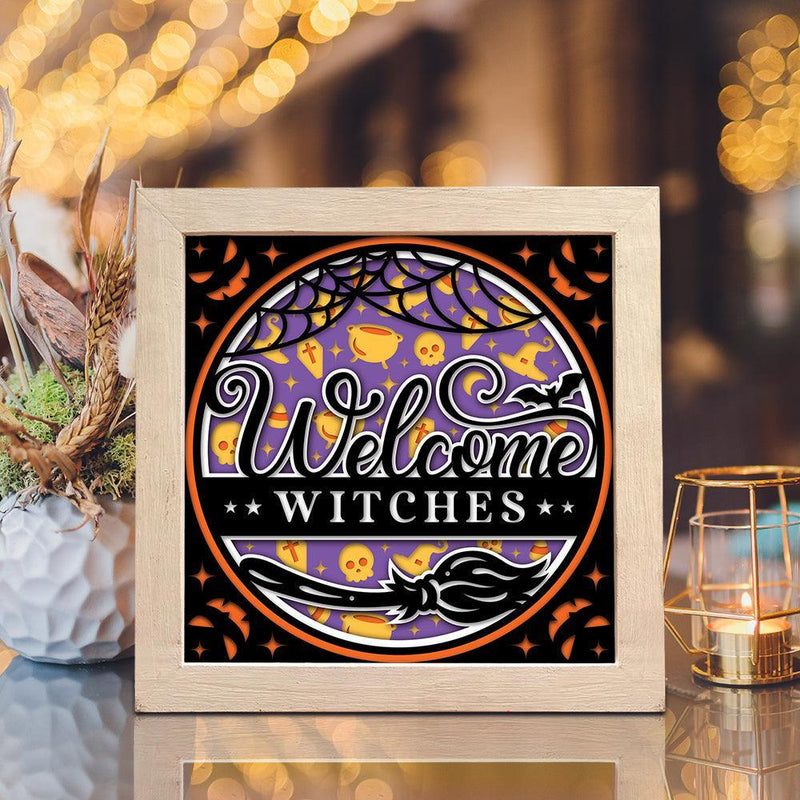 Welcome Halloween 2 - Paper Cut Light Box File - Cricut File - 20x20cm - LightBoxGoodMan - LightboxGoodman