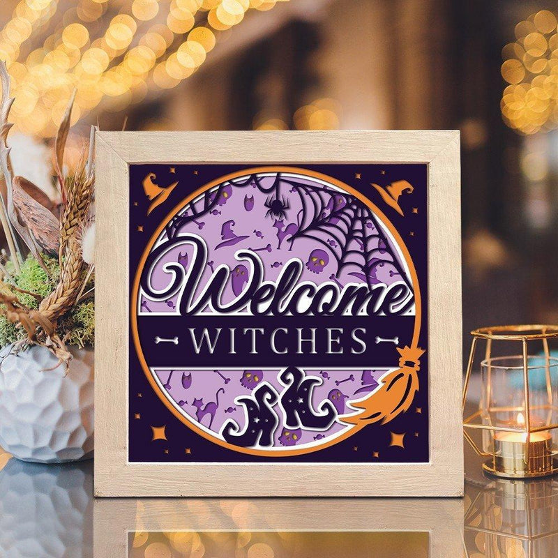 Welcome Halloween 3 - Paper Cut Light Box File - Cricut File - 20x20cm - LightBoxGoodMan - LightboxGoodman