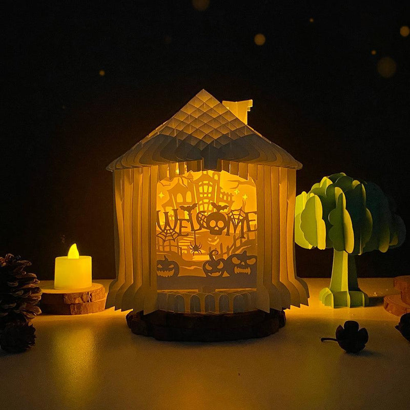 Welcome Halloween - House Pop-Up File - Cricut File - LightBoxGoodMan - LightboxGoodman