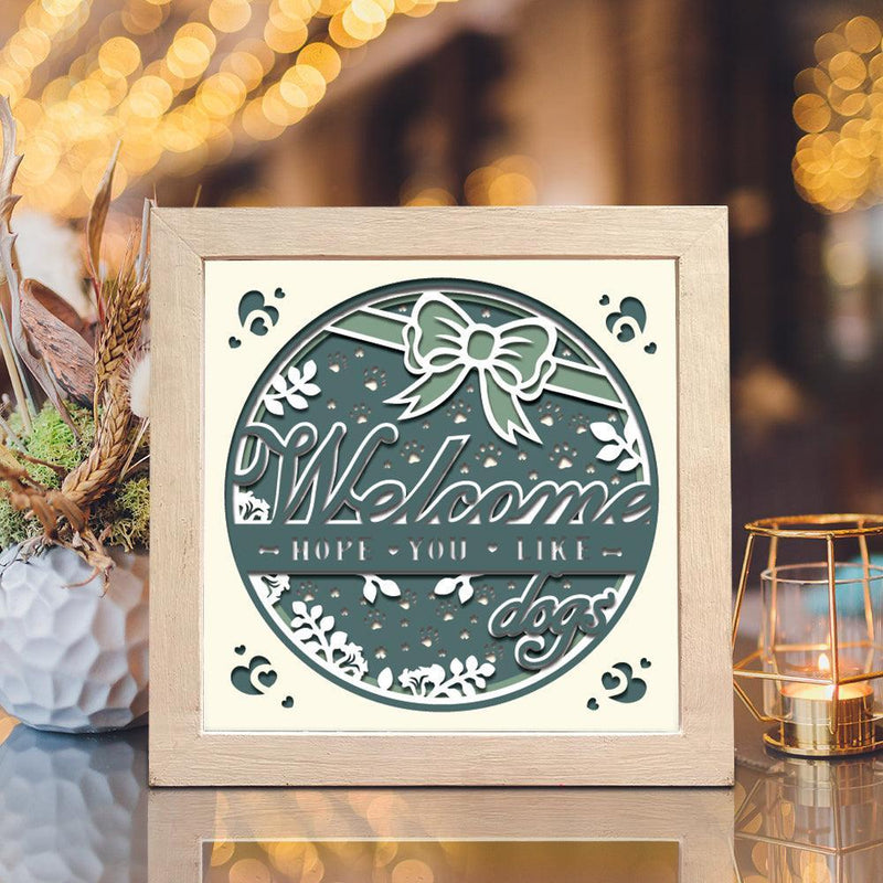 Welcome – Paper Cut Light Box File - Cricut File - 20x20cm - LightBoxGoodMan - LightboxGoodman