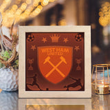 West Ham United – Paper Cut Light Box File - Cricut File - 20x20cm - LightBoxGoodMan