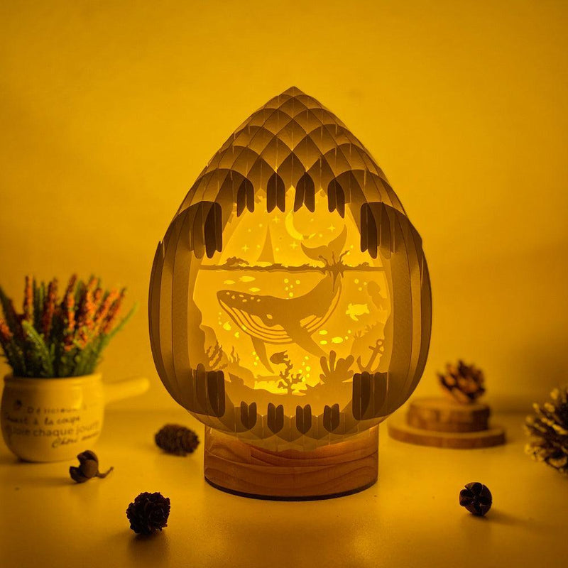 Whale - 3D Pop-up Light Box Droplet File - Cricut File - LightBoxGoodMan - LightboxGoodman