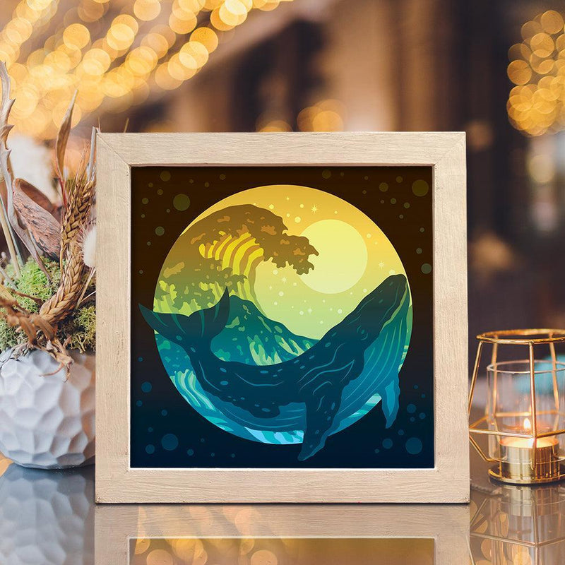 Whale 4 – Paper Cut Light Box File - Cricut File - 8x8 inches - LightBoxGoodMan - LightboxGoodman