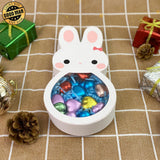 White Bunny - Easter Candy Box Paper Cutting File - 7,7x4" - Cricut File - LightBoxGoodMan - LightboxGoodman