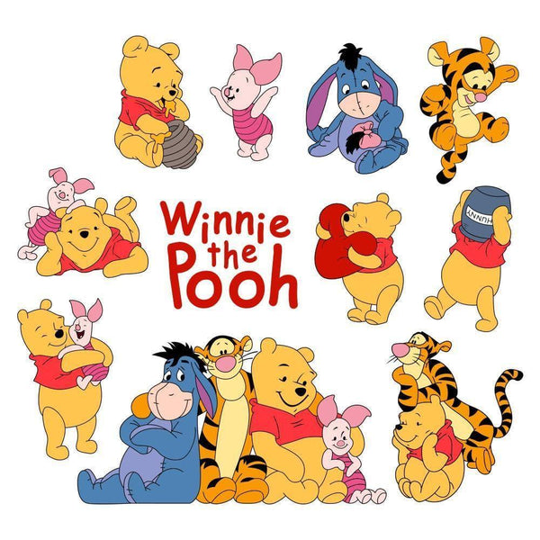 Winnie The Pooh - Cricut File - Svg, Png, Dxf, Eps - LightBoxGoodMan