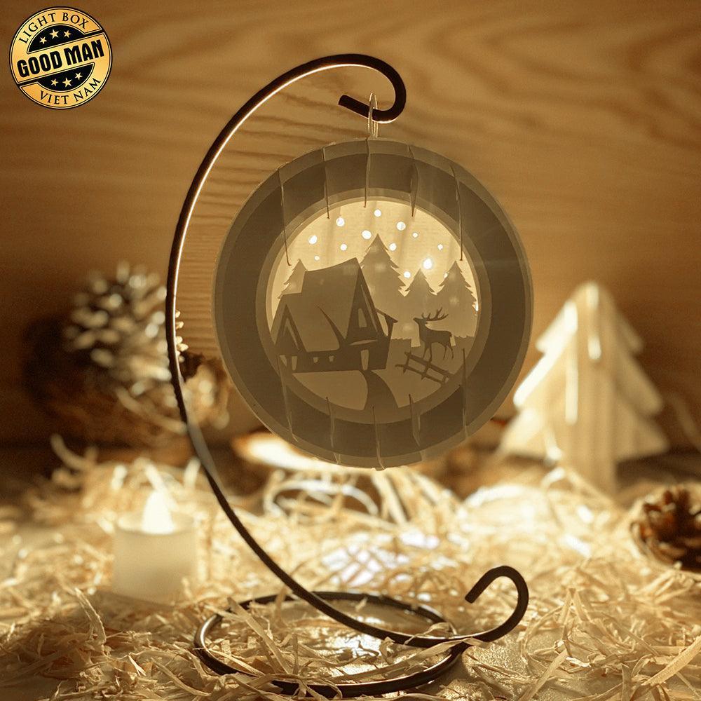 Winter Scene - 3D Pop-up Light Box Ornament File - Cricut File - LightBoxGoodMan - LightboxGoodman