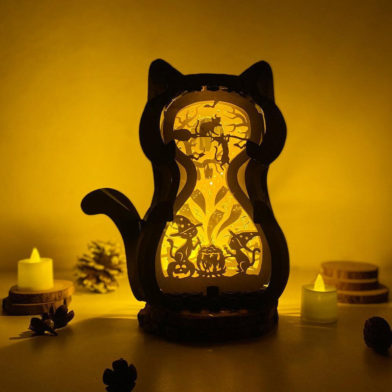 Witch Cats - Cat Pop-Up File - Cricut File - LightBoxGoodMan - LightboxGoodman