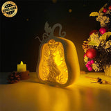 Witch Skull - Paper Cut PumpKin Light Box File - Cricut File - 15.3x21.1 cm - LightBoxGoodMan - LightboxGoodman