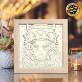 Wolf Girl – Paper Cut Light Box File - Cricut File - 20x20cm - LightBoxGoodMan - LightboxGoodman