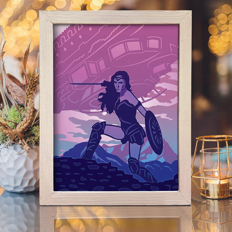 Wonder Woman 1 – Paper Cut Light Box File - Cricut File - 20x26cm - LightBoxGoodMan - LightboxGoodman