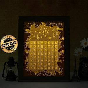 Word Search – Paper Cut Light Box File - Cricut File - 20x26cm - LightBoxGoodMan - LightboxGoodman