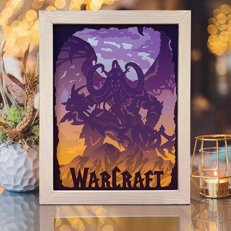 World Of Warcraft 1 – Paper Cut Light Box File - Cricut File - 20x26cm - LightBoxGoodMan - LightboxGoodman