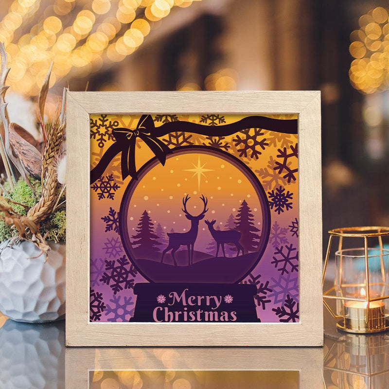 Xmas 15 Square – Paper Cut Light Box File - Cricut File - 20x20cm - LightBoxGoodMan - LightboxGoodman
