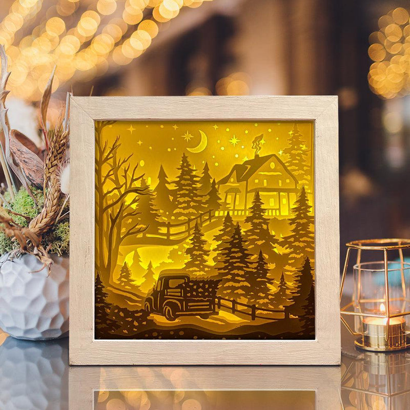 Xmas 21 – Paper Cut Light Box File - Cricut File - 8x8 inches - LightBoxGoodMan - LightboxGoodman