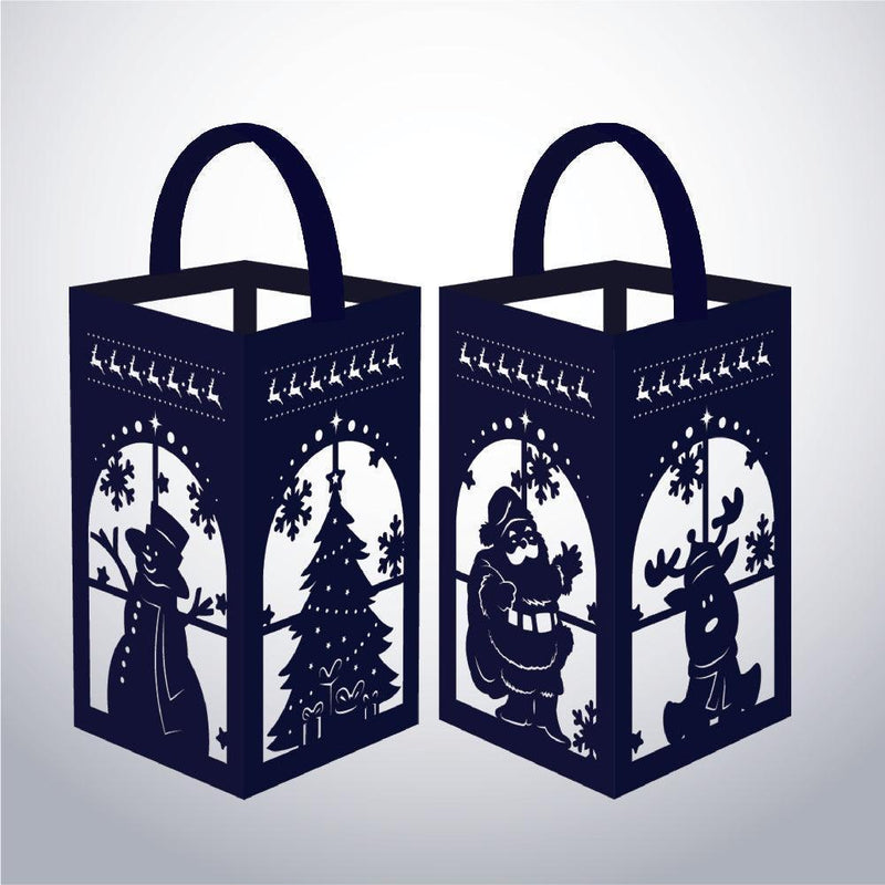 Xmas 5 - Paper Cut Lantern File - Cricut File - 10x16cm - LightBoxGoodMan - LightboxGoodman