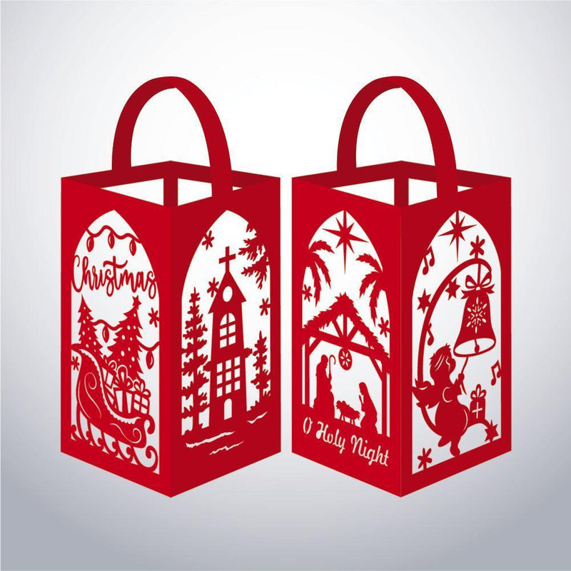 Xmas 6 - Paper Cut Lantern File - Cricut File - 10x16cm - LightBoxGoodMan - LightboxGoodman