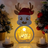 Xmas Deer - Paper Cut Reindeer Light Box File - Cricut File - 29x14,6cm - LightBoxGoodMan - LightboxGoodman