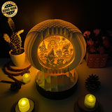 Xmas Gnome - 3D Pop-up Light Box Globe File - Cricut File - LightBoxGoodMan - LightboxGoodman