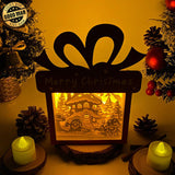 Xmas Gnome 4- Paper Cut Gift Light Box File - Cricut File - 21x16cm - LightBoxGoodMan - LightboxGoodman