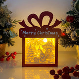 Xmas Gnome - Paper Cut Gift Light Box File - Cricut File - 21x16cm - LightBoxGoodMan