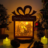 Xmas Gnome - Paper Cut Gift Light Box File - Cricut File - 21x16cm - LightBoxGoodMan - LightboxGoodman