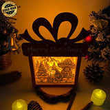 Xmas Gnome - Paper Cut Gift Light Box File - Cricut File - 21x16cm - LightBoxGoodMan - LightboxGoodman