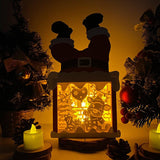 Xmas Reindeer - Paper Cut Santa Light Box File - Cricut File - 28,4x14,7cm - LightBoxGoodMan - LightboxGoodman