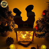 Xmas Reindeer - Paper Cut Santa Light Box File - Cricut File - 28,4x14,7cm - LightBoxGoodMan - LightboxGoodman