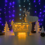 Xmas Santa - Reindeer Pop-up File - Cricut File - LightBoxGoodMan